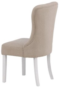 Καρέκλα Dallas 3307, Άσπρο, Κρεμ, 101x55x68cm, Ταπισερί, Ξύλινα, Ξύλο: Δρυς | Epipla1.gr