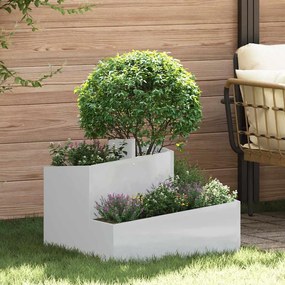vidaXL Γλάστρα Κήπου Ασημί 60 x 60 x 50 εκ Γαλβανισμένος χάλυβας