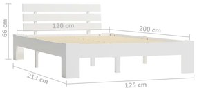 ΠΛΑΙΣΙΟ ΚΡΕΒΑΤΙΟΥ ΛΕΥΚΟ 120 X 200 ΕΚ. ΑΠΟ ΜΑΣΙΦ ΞΥΛΟ ΠΕΥΚΟΥ 283156