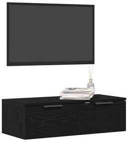 vidaXL Ντουλάπα Τοίχου Μαύρη δρυς 68 x 30 x 20 εκ. Επεξεργασμένο ξύλο