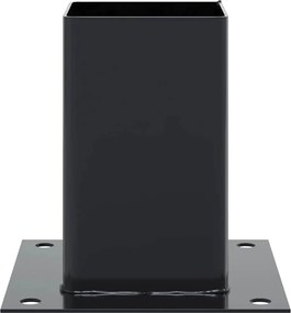 vidaXL Βάσεις στύλων τετράγωνες 4 τεμάχια Χάλυβας με επικάλυψη σκόνης