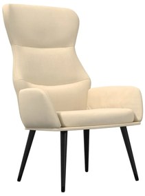 vidaXL Πολυθρόνα Relax Κρεμ Υφασμάτινη