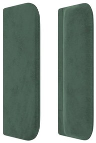 Κεφαλάρι με Πτερύγια Σκούρο Πράσινο 183x16x78/88 εκ. Βελούδινο - Πράσινο
