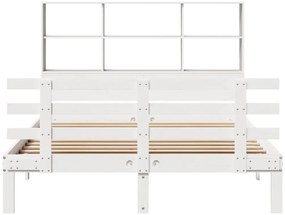 vidaXL Κρεβάτι Βιβλιοθήκη Χωρίς Στρώμα 120x190 εκ Μασίφ Ξύλο Πεύκου