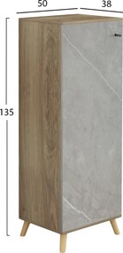 ΠΑΠΟΥΤΣΟΘΗΚΗ-ΝΤΟΥΛΑΠΙ ALVARO HM8954.11 ΜΕΛΑΜΙΝΗ SONAMA-STONE TEXTURE 50Χ38Χ135Yεκ.