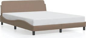 vidaXL Πλαίσιο Κρεβατιού Dover Καπουτσίνο 160x200εκ. Συνθ. Δέρμα