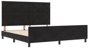 vidaXL Κρεβάτι Μαύρο 180x200 εκ Βελούδο