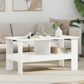 vidaXL Τραπεζάκι σαλονιού Λευκό 90 x 50 x 45 cm Επεξεργασμένο ξύλο
