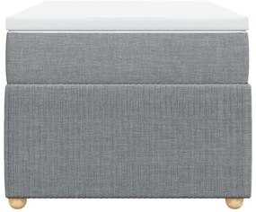 vidaXL Κρεβάτι Boxspring με Στρώμα Ανοιχτό Γκρι 100x200 εκ. Υφασμάτινο