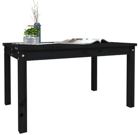 vidaXL Τραπέζι Κήπου Μαύρο 82,5x50,5x45 εκ. από Μασίφ Ξύλο Πεύκου