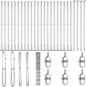 vidaXL Στύλος Περιφράξεων Γαλβανισμένο 50 x 1,4 μ Ατσάλι