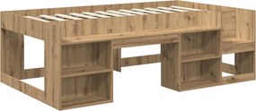 vidaXL Κρεβάτι για παιδιά με αποθηκευτικό χώρο Artisan Δρυς