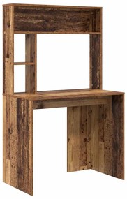 vidaXL Γραφείο με ράφι Παλαιό ξύλο 91 x 50 x 149 εκ Επεξεργασμένο ξύλο