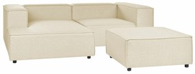 Πολυμορφικός γωνιακός καναπές Berwyn J104, Beige, 240x180x68cm, Πόδια: Πλαστική ύλη