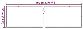 Περίφραξη Μπαλκονιού Προστατευτική Κρεμ 700x90 εκ. από PVC - Κρεμ