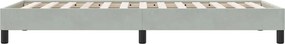 vidaXL Box Spring Κρεβάτι χωρίς στρώμα ανοιχτό γκρι 90x210cm Βελούδινο