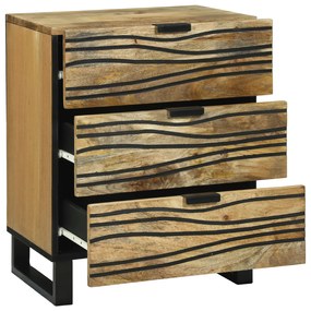 vidaXL Κομοδίνο - 50x33x60 cm από Μασίφ Ξύλο Μάνγκο.