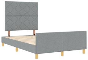 vidaXL Κρεβάτι  σε Φωτεινό Γκρι 120x200 εκ. Υφασμάτινο
