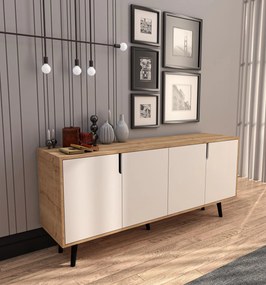 Κονσόλα Sapphire Δρυς / Λευκό FLEFLOR 180x45x80