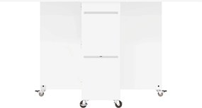 vidaXL Τραπέζι φαγητού 140 x 80 x 77 cm Επεξεργασμένο Ξύλο Λευκό