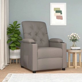 vidaXL Πολυθρόνα Ανακλινόμενη Taupe Υφασμάτινη