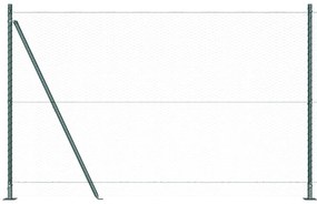 vidaXL Εξαγωνικός Φράχτης Πράσινος 1.6x10 m Ατσάλι
