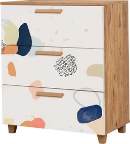 Συρταριέρα Πεύκο Atlantic / Λευκό LEVA 80x43x95