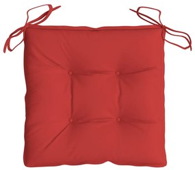vidaXL Μαξιλάρια Καρέκλας 2 τεμ. Κόκκινα 50 x 50 x 7 εκ. Υφασμάτινα