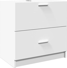 vidaXL Ντουλάπι Νιπτήρα Λευκό 59x37x59 εκ. Επεξεργασμένο Ξύλο