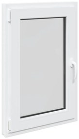 vidaXL Παράθυρο Υπογείου "RISOR" 60x100 εκ. Ανακλινόμενο & Περιστρεφόμενο DIN Αριστερά Λευκό