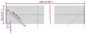 Συρματόπλεγμα Περίφραξης Ασημί 2,2 x 25 μ. - Ασήμι