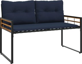 vidaXL Σετ Εξωτερικών Επίπλων με μαξιλάρι 4 pcs Ναυτικό μπλε