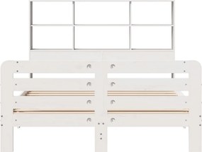 vidaXL Σκελετός Κρεβ. Χωρίς Στρώμα Λευκό 140x190 εκ Μασίφ Πεύκο