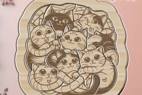 Intra απο ξύλο plywood 3mm-4mm πάχος Γάτα παζλ για παιδιά κοπής με λέιζερ Δίασταση 30x20 cm INTRAFABR-107308342