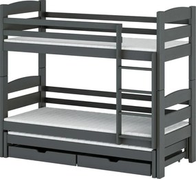 CEZAR 90x200 graphite bunk bed Lano Furniture