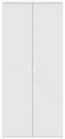 vidaXL Ντουλάπα Παπουτσιών Λευκό 80 x 39 x 180 εκ Επεξεργασμένο ξύλο