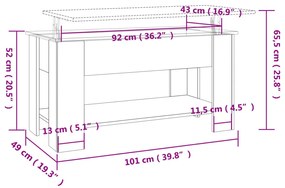 ΤΡΑΠΕΖΑΚΙ ΣΑΛΟΝΙΟΥ ΛΕΥΚΟ 101 X 49 X 52 ΕΚ. ΕΠΕΞΕΡΓΑΣΜΕΝΟ ΞΥΛΟ 809701