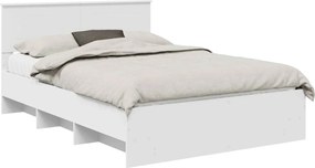 vidaXL Σκελετός Κρεβατιού Λευκό 150 x 200 cm Επεξεργασμένο ξύλο