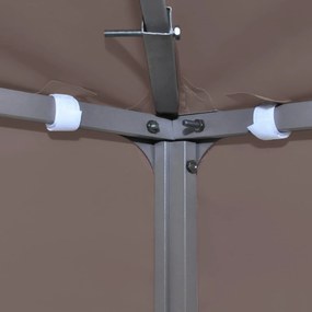 vidaXL Κάλυμμα Γκαζebo Taupe 300 x 300 cm Πολυεστέρας και Χάλυβας