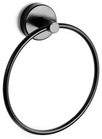 Κρεμάστρα Πετσέτας Κρίκος Uno 1220 55 17x5,2x19cm Black Karag Stainless Steel