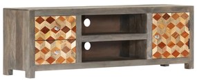 vidaXL Έπιπλο Τηλεόρασης Γκρι 120x30x40 εκ. από Μασίφ Ξύλο Μάνγκο