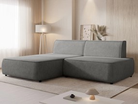 Γωνιακός Καναπές Zuno-Αριστερή-Γκρι Σκούρο