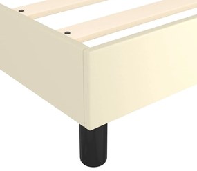 vidaXL Πλαίσιο Κρεβατιού Κρεμ 90x200 εκ. από Συνθετικό Δέρμα