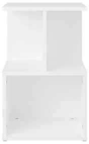 Κομοδίνα 2 τεμ. Λευκά 35 x 35 x 55 εκ. από Μοριοσανίδα - Λευκό