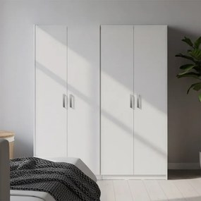 Ντουλάπα τετράφυλλη Lego Ι pakoworld λευκή 160x42x180εκ