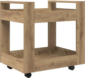 vidaXL Τροχήλατο Γραφείο Artisan Oak 60 x 45 x 60 εκ