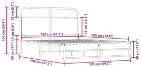 ΠΛΑΙΣΙΟ ΚΡΕΒΑΤΙΟΥ ΧΩΡ. ΣΤΡΩΜΑ ΚΑΠ. ΔΡΥΣ 120X190 ΕΚ. ΕΠ. ΞΥΛΟ 4100371