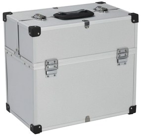 vidaXL Εργαλειοθήκη Ασημί 38 x 22,5 x 34 εκ. Αλουμινίου