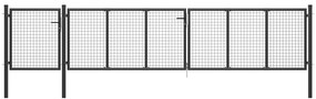 Πόρτα Περίφραξης Κήπου Ανθρακί 500 x 75 εκ. Ατσάλινη
