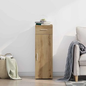 vidaXL Πλαϊνό γραφείο με συρτάρι artisan δρυς 30 x 42.5 x 93 εκ.